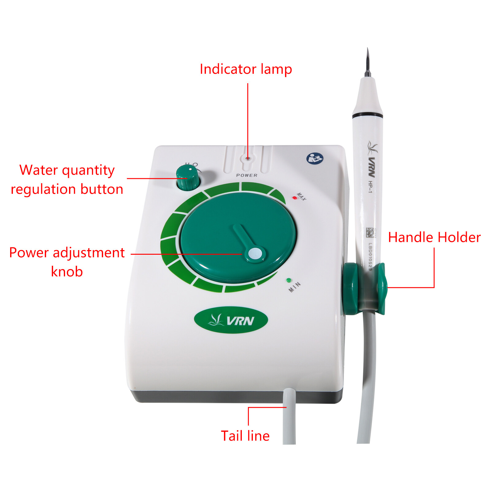 Dental Ultrasonic Scaler Teeth Cleaning Machine Calculus Remover with 5 Tips