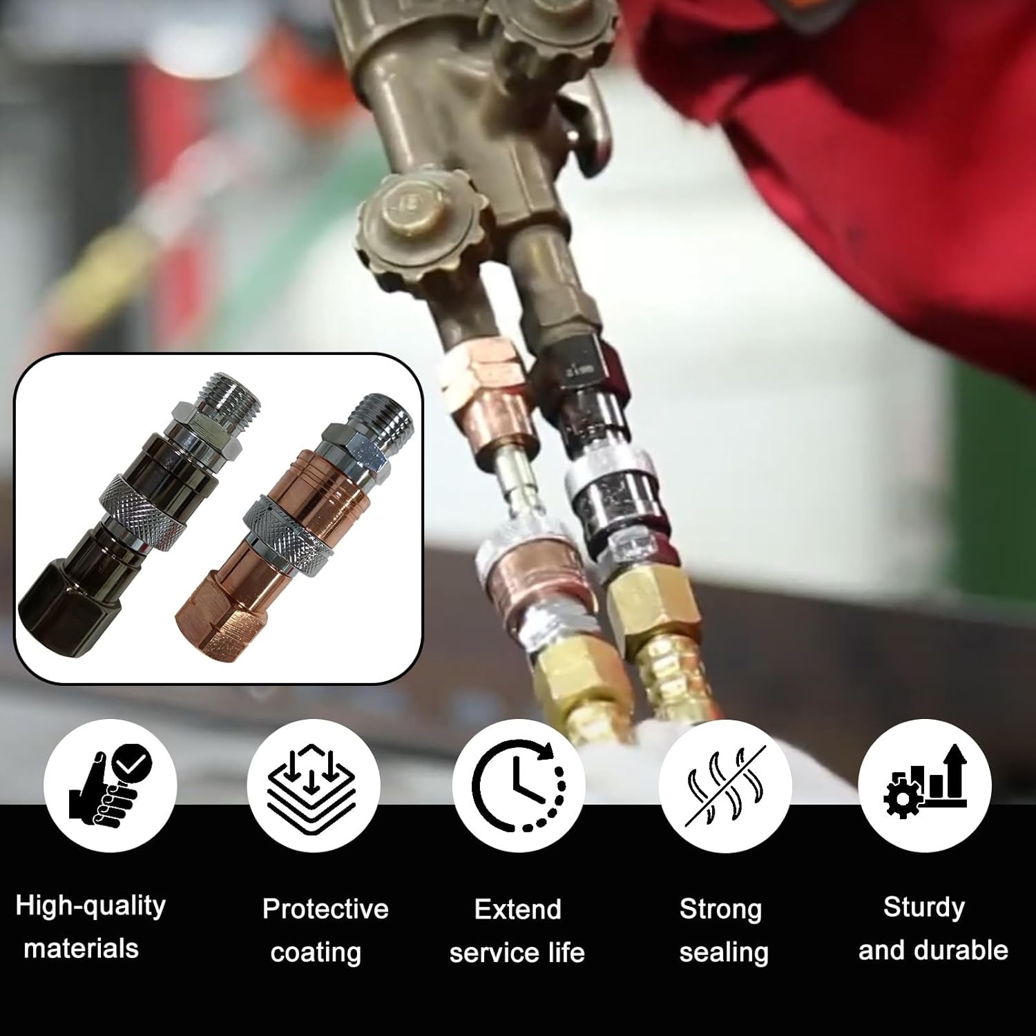 Upgraded Oxy Acetylene Quick Connects,Quick Connect Hose Fittings,Cutting Tor…
