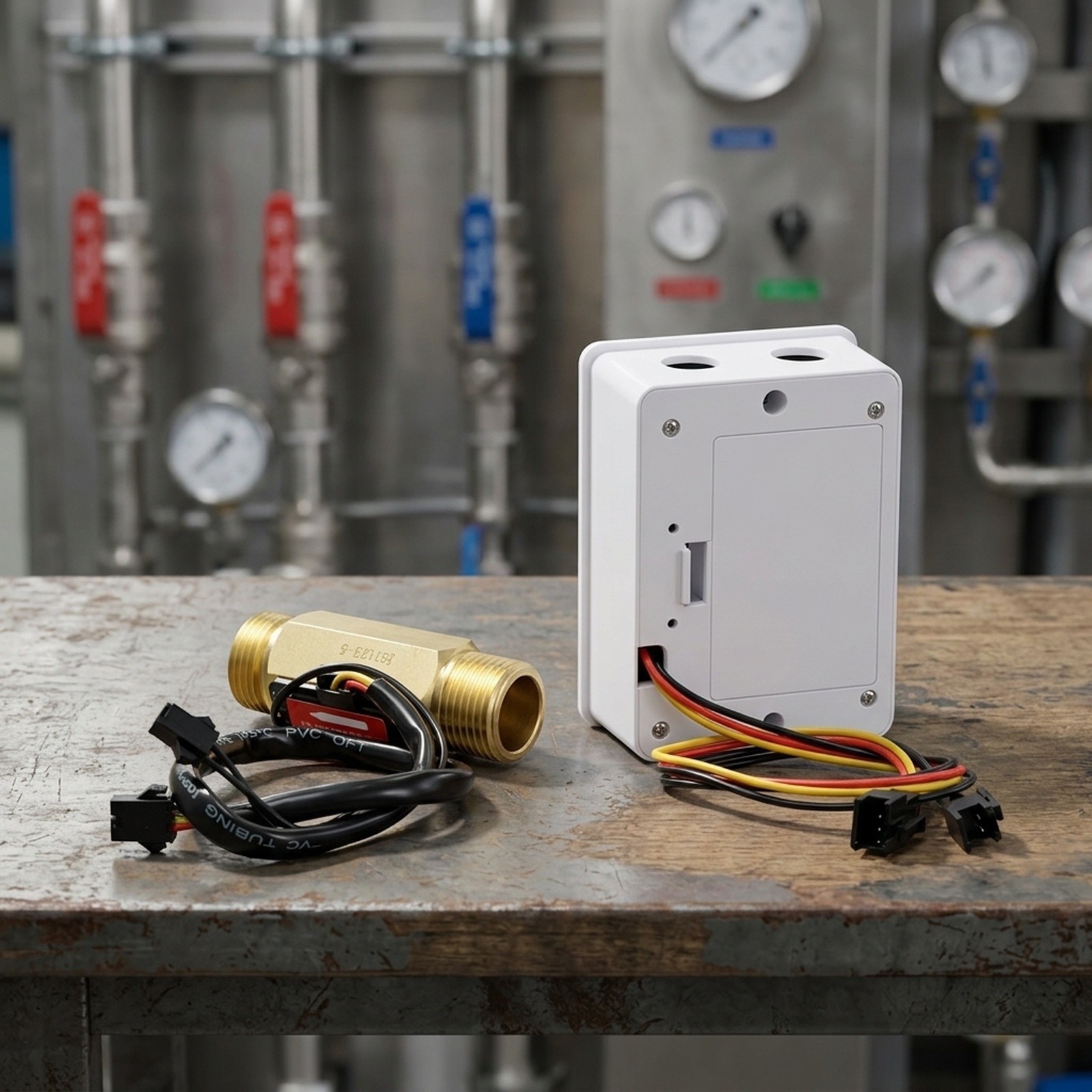 Low Power Digital Water Flow Meter with LCD Display Battery Operated 130L Min
