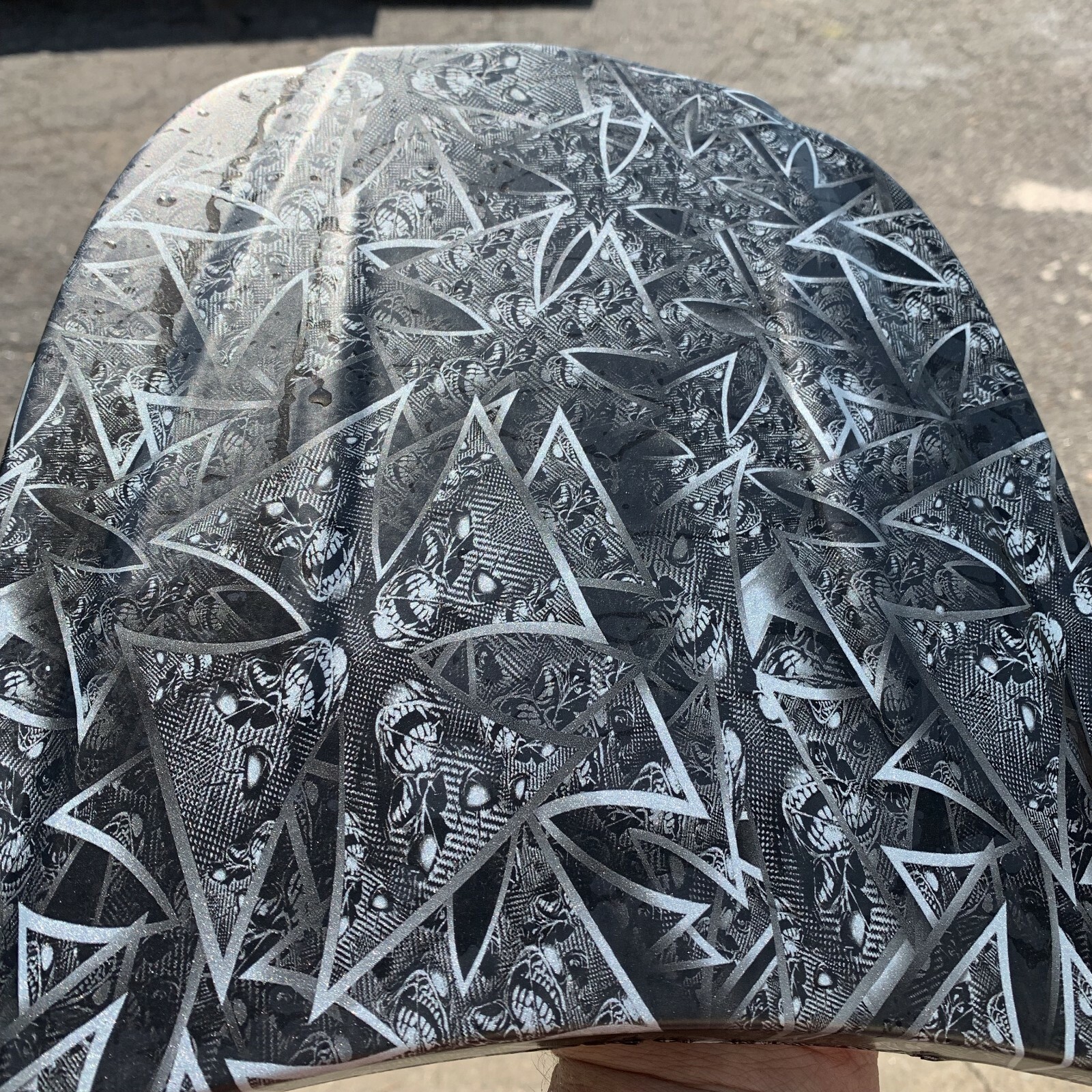Hydrographic film Iron Cross Templar Carbon Skulls 7′ x 20″ hydro dip dipping