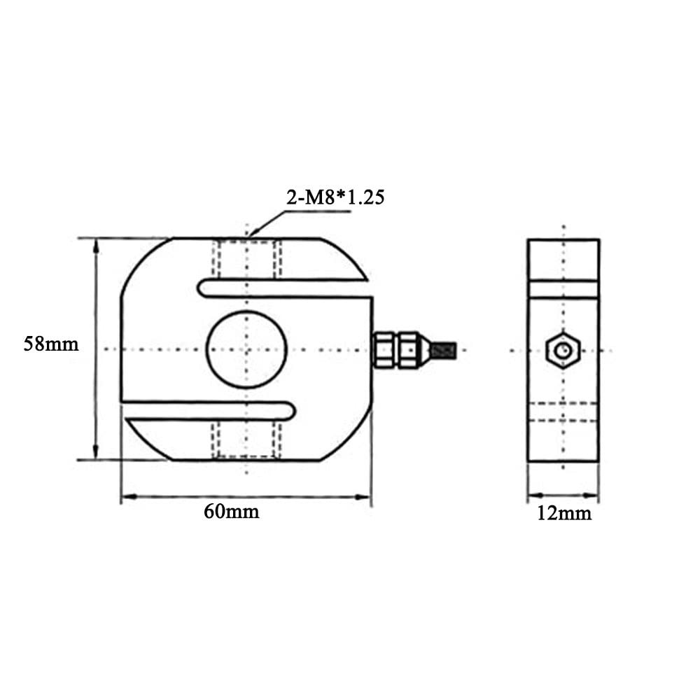 20Kg Load Cell, Tension and Pressure Load Cell S Type Strain Gauge Load Cell Sen