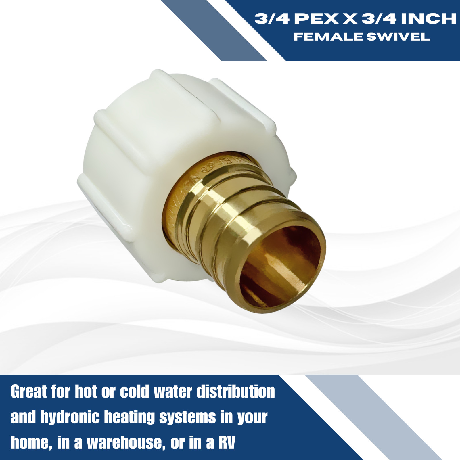 5 Pcs XFITTING 3/4 Inch Pex x 3/4 Inch Female Swivel Adapter, 31-5-1=5X