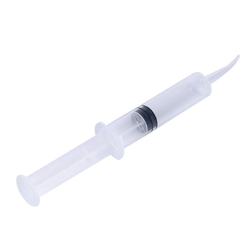 10-500 Pcs Dental Disposable Plunger Irrigation Syringe Curved Tips Fit 12cc