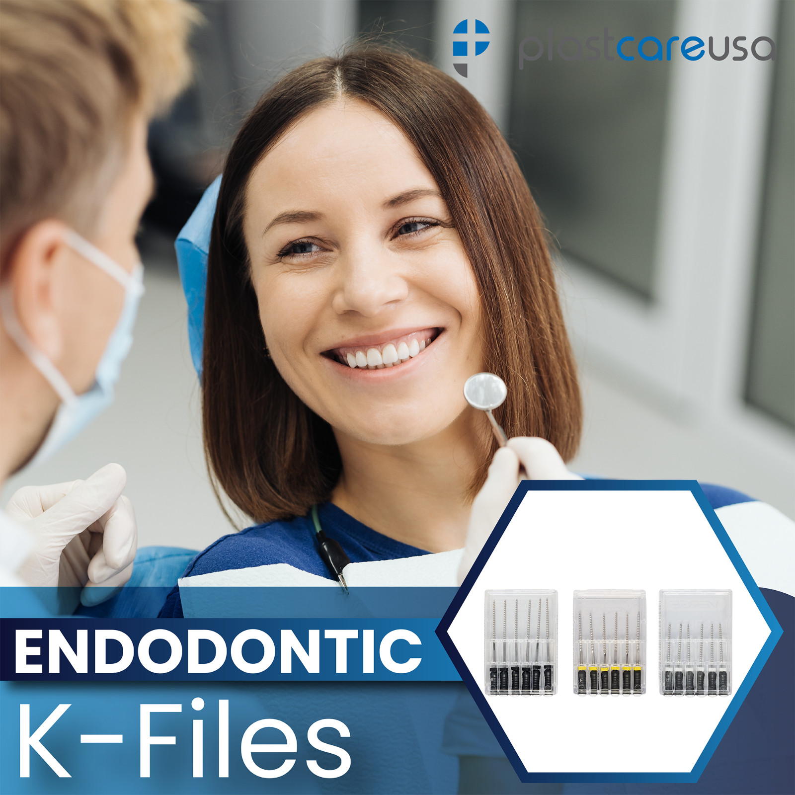 Size 8 25mm Endo K-Files, Endodontic Dental K Files (Premium Stainless Steel)