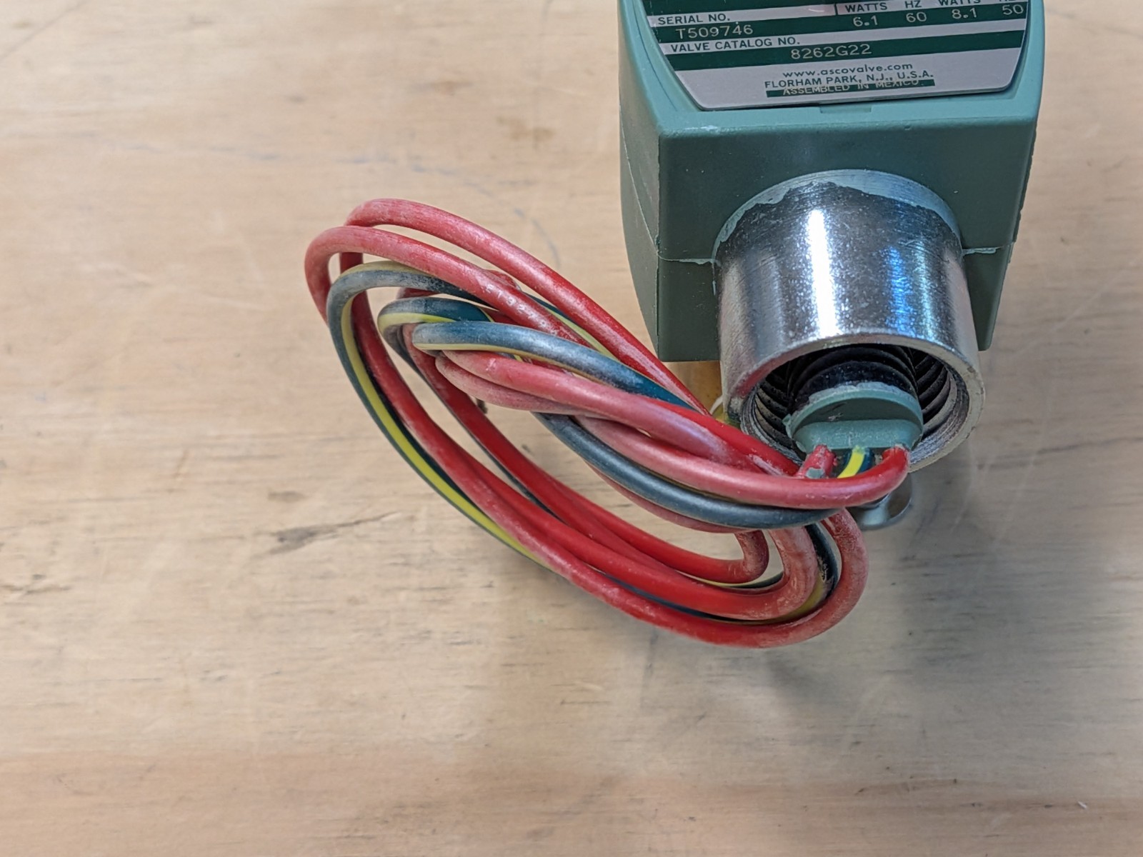 ASCO 8262G22 RedHat Solenoid Valve 1/4 NPT Normally Closed 120V AC