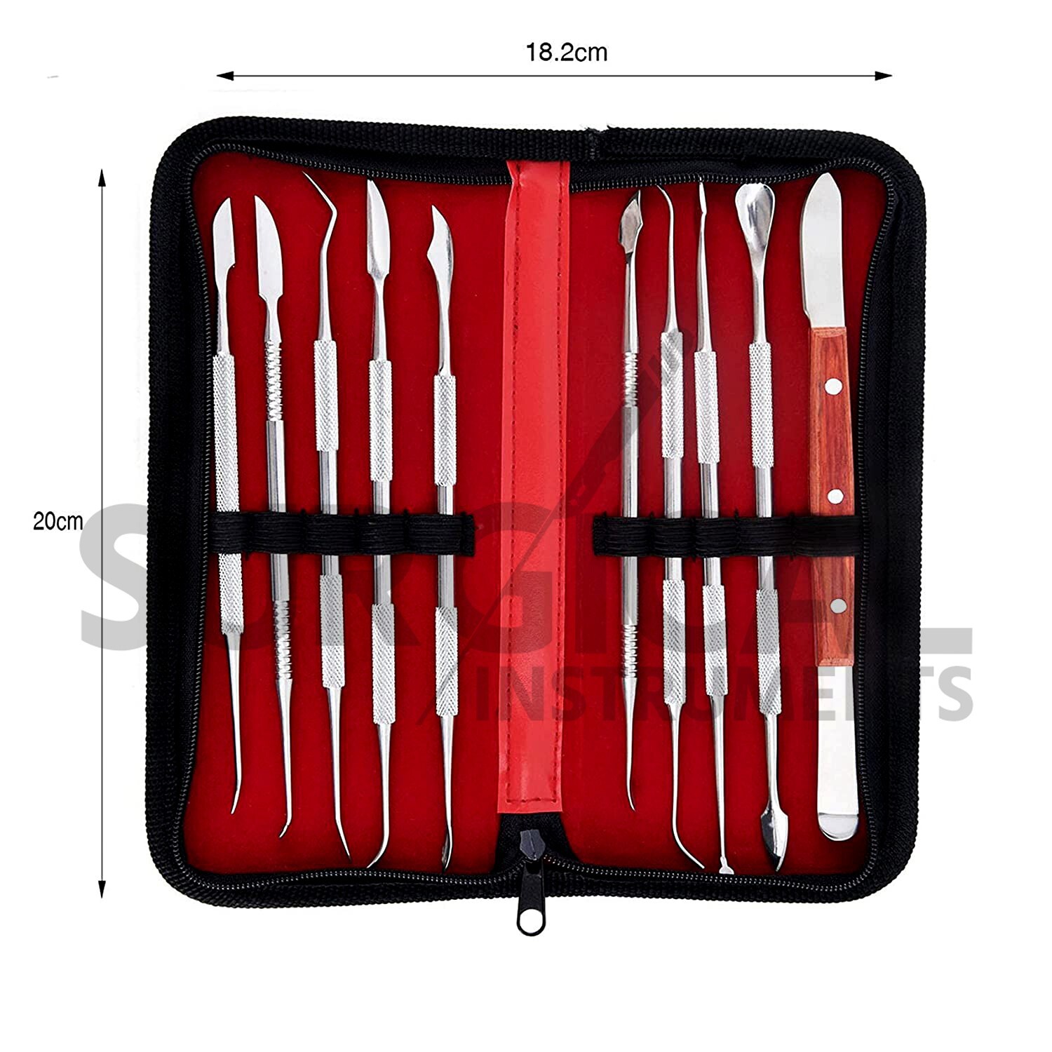 German Grade 10 Pcs Wax Carving & Sculpting Tools Set Dental Instrument Kit