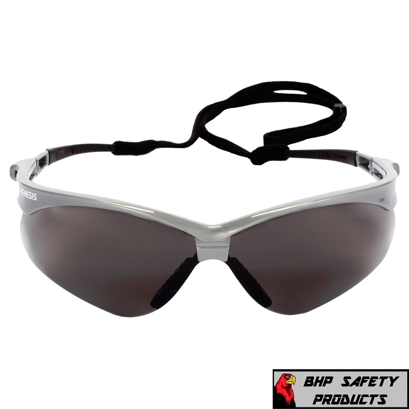3 PAIR KLEENGUARD NEMESIS SAFETY GLASSES SILVER FRAME/SMOKE ANTI-FOG LENS 47383