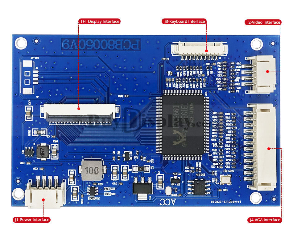 5″ IPS LCD Screen TFT Module,800X480 VGA Video AV Driver Board