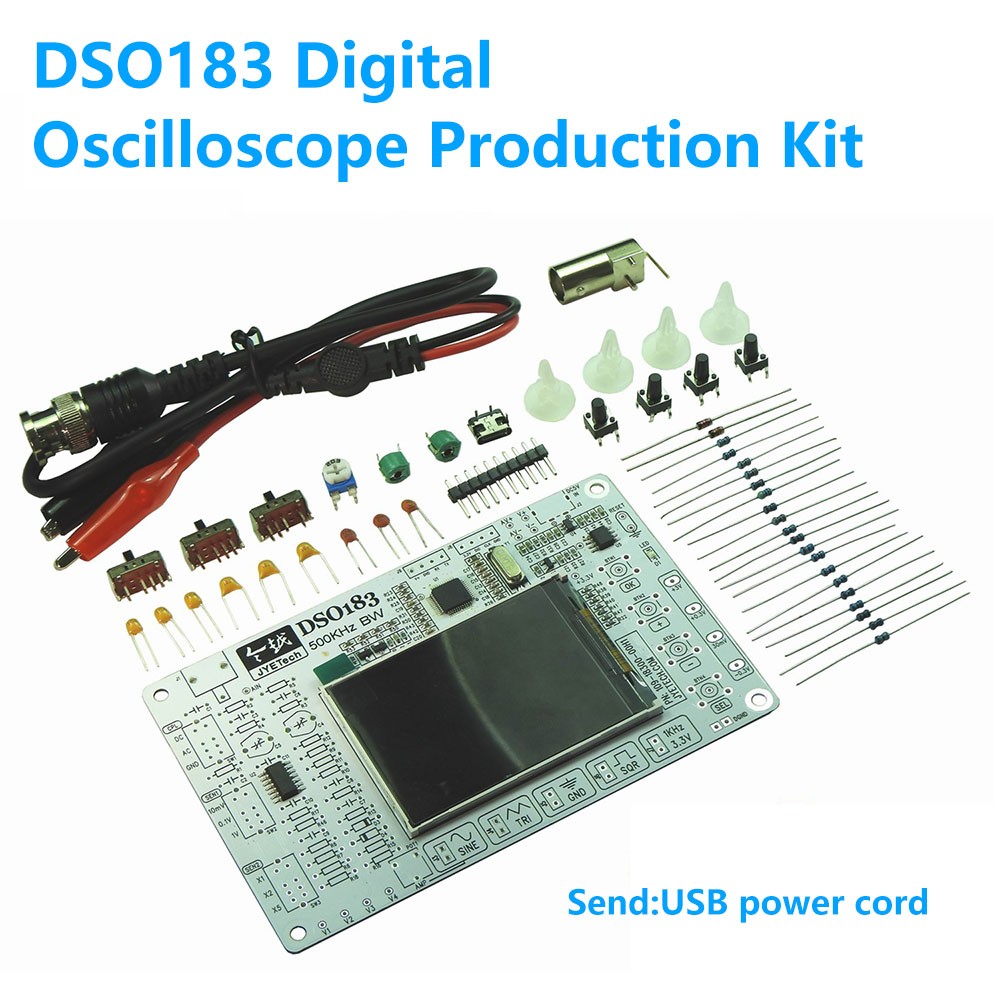 DSO183 Digital Oscilloscope DIY Electronic Kit Teaching Practical Kit 0-500KHz