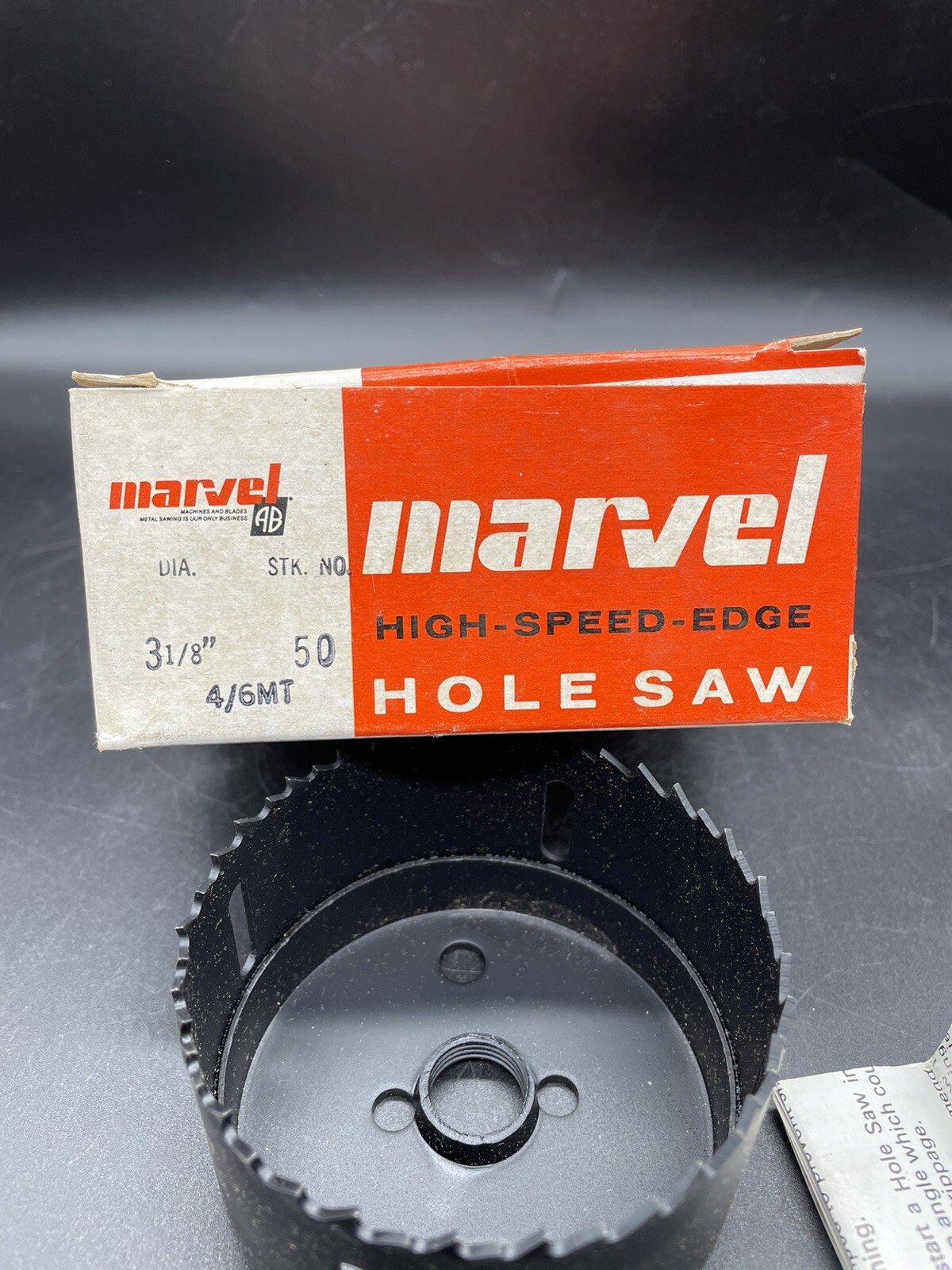#50 MARVEL 3 1/8” High Speed Edge Hole Saw, 4/6MT New