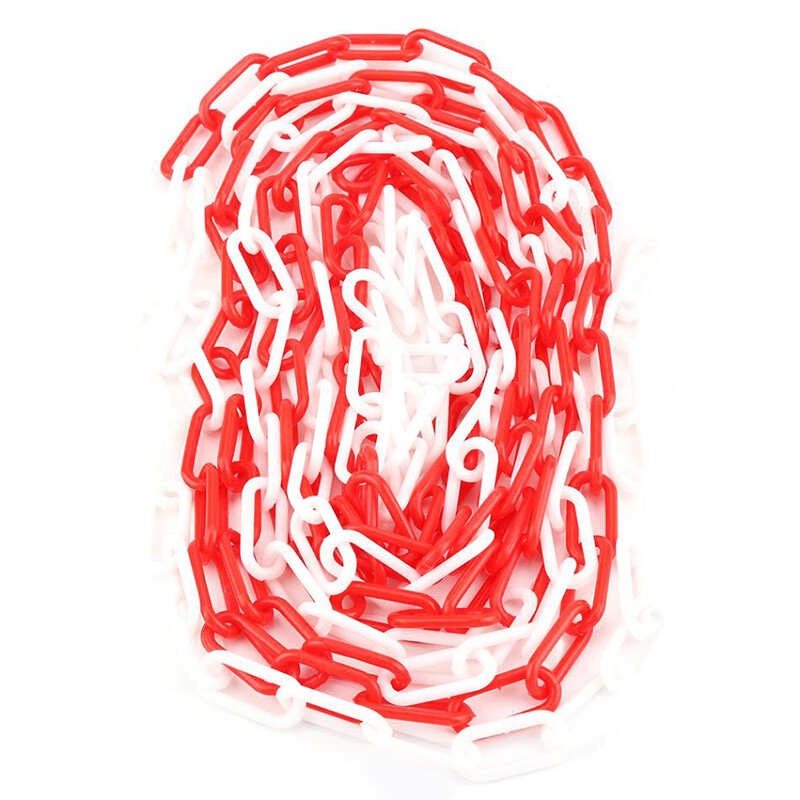 5/10M Plastic Chain Links Chain Barrier Warning Safety Road Decorative Block