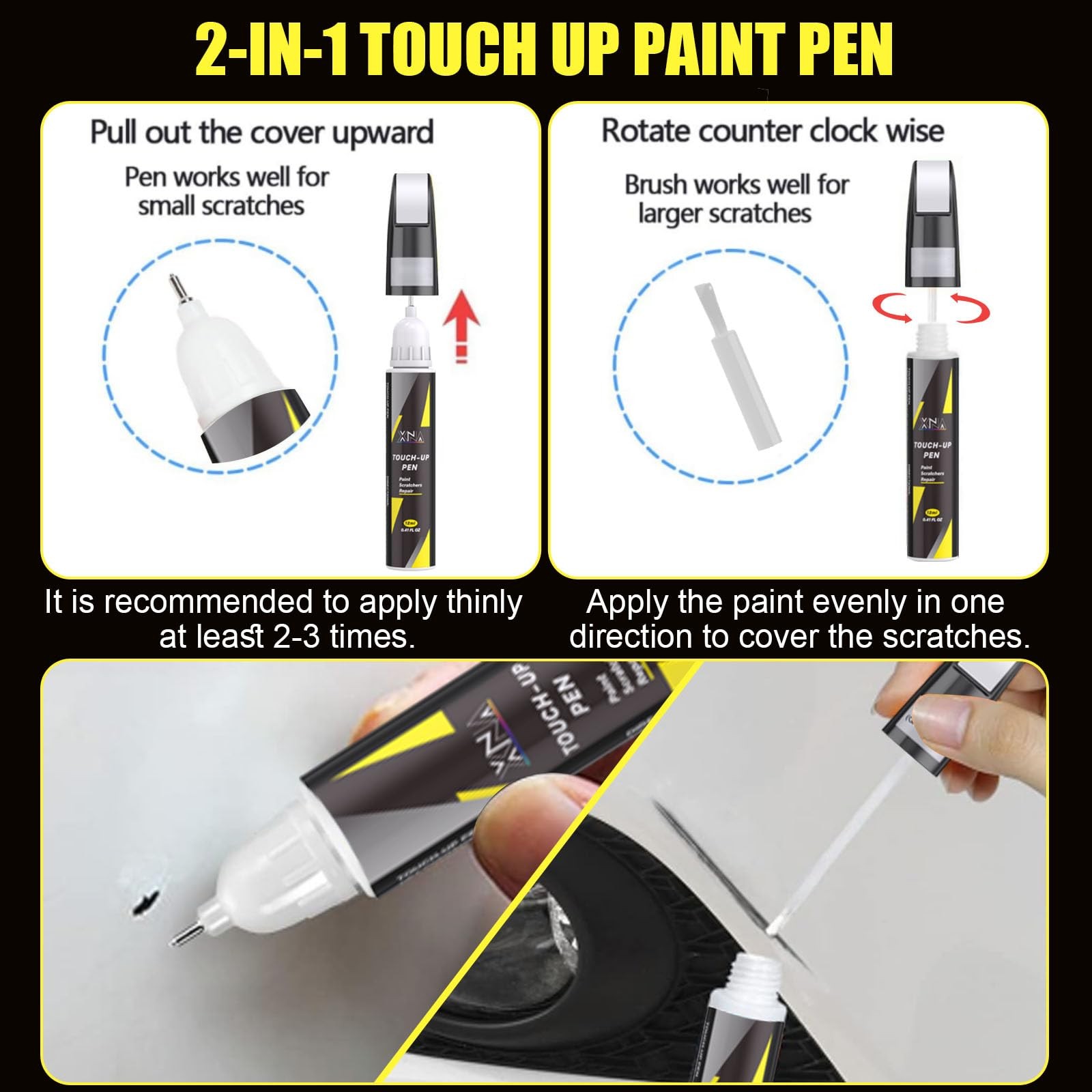 Soul Red Metallic Touch Up Paint for Mazda – 2-in-1 Scratch Repair Kit