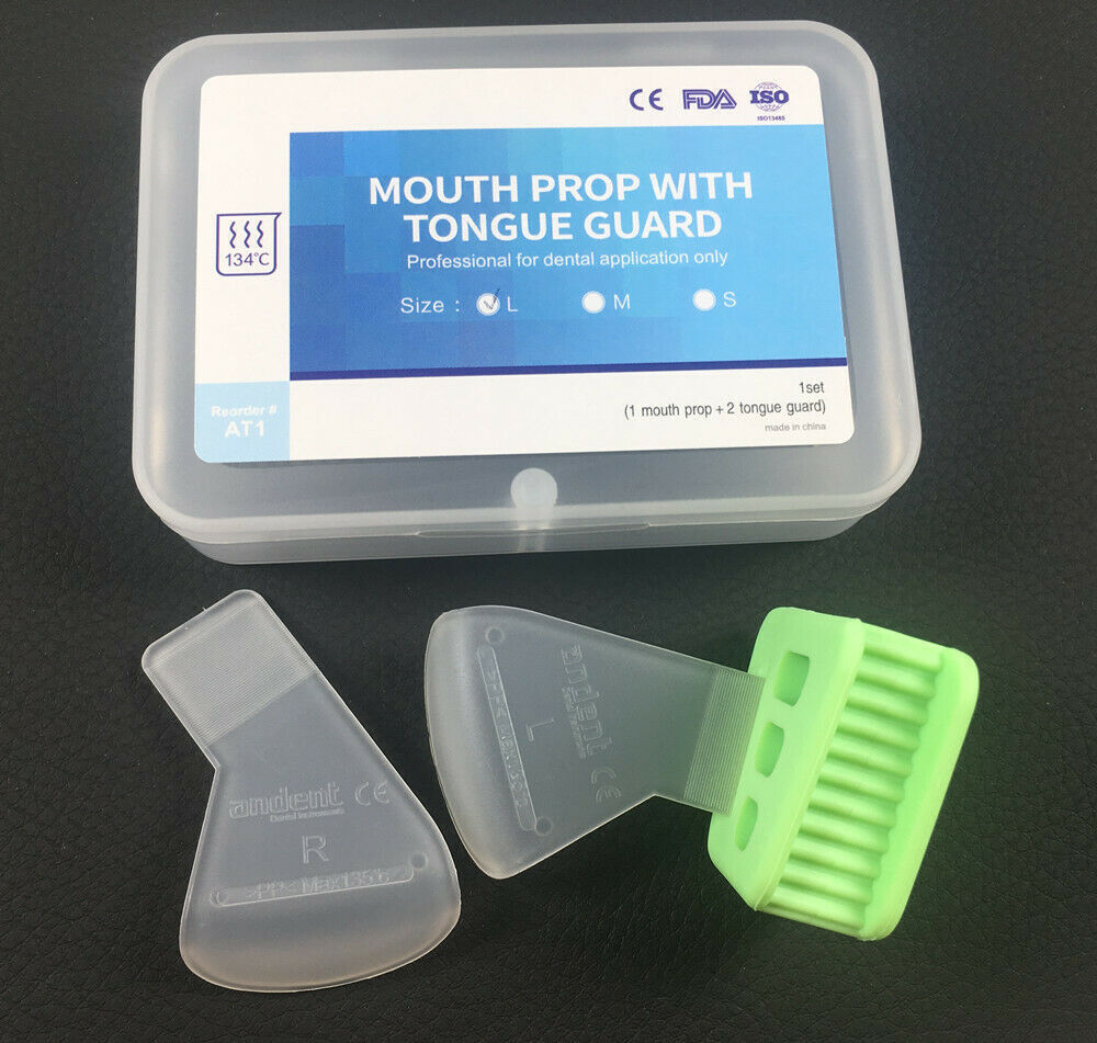 Dental Silicone Mouth Prop Latex Bite Block with Tongue Guard Mouth Prop S/M/L