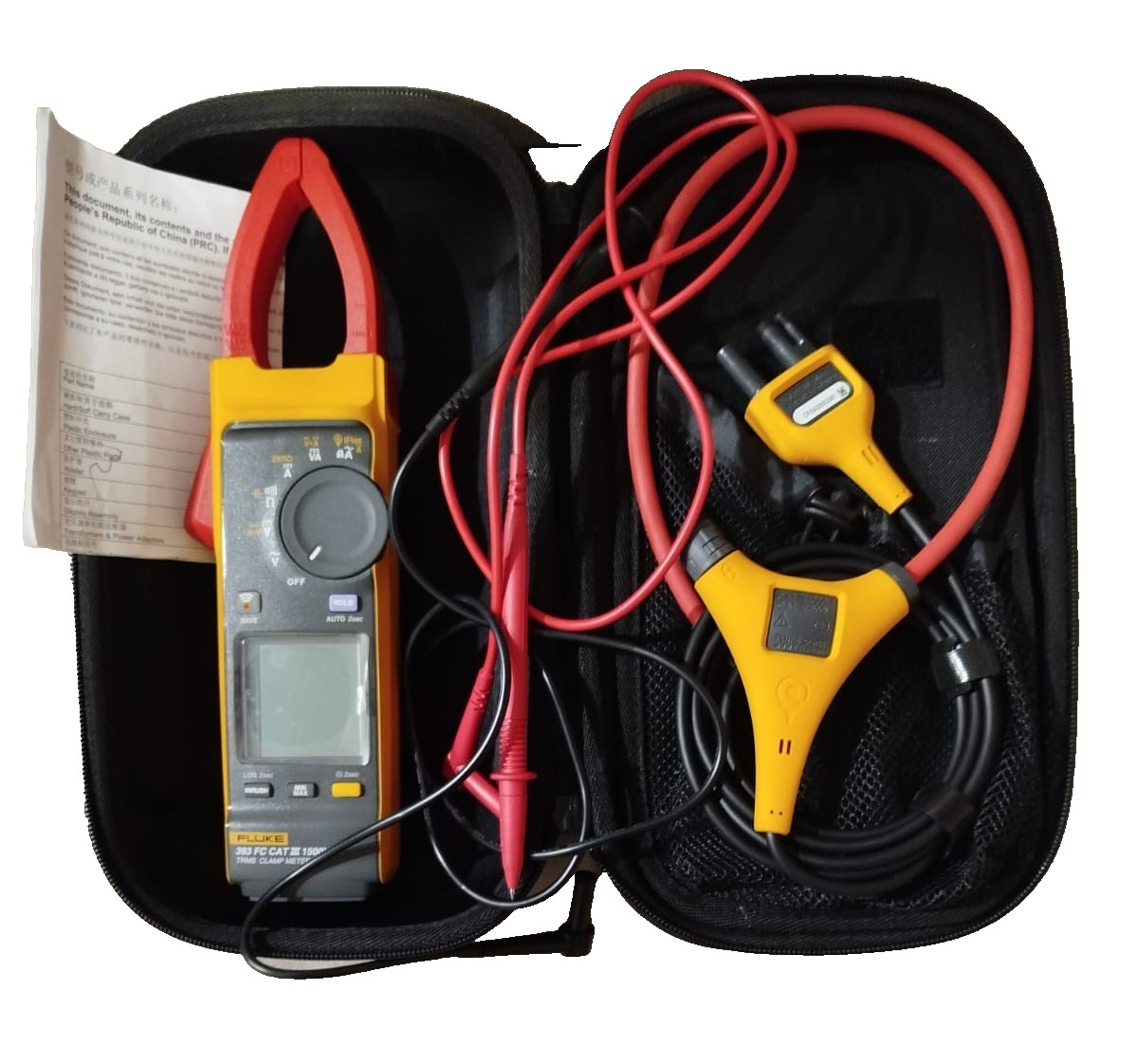 Fluke 393 FC True-RMS Clamp Meter – 1500V CAT III Compact IP54 Rated NEW