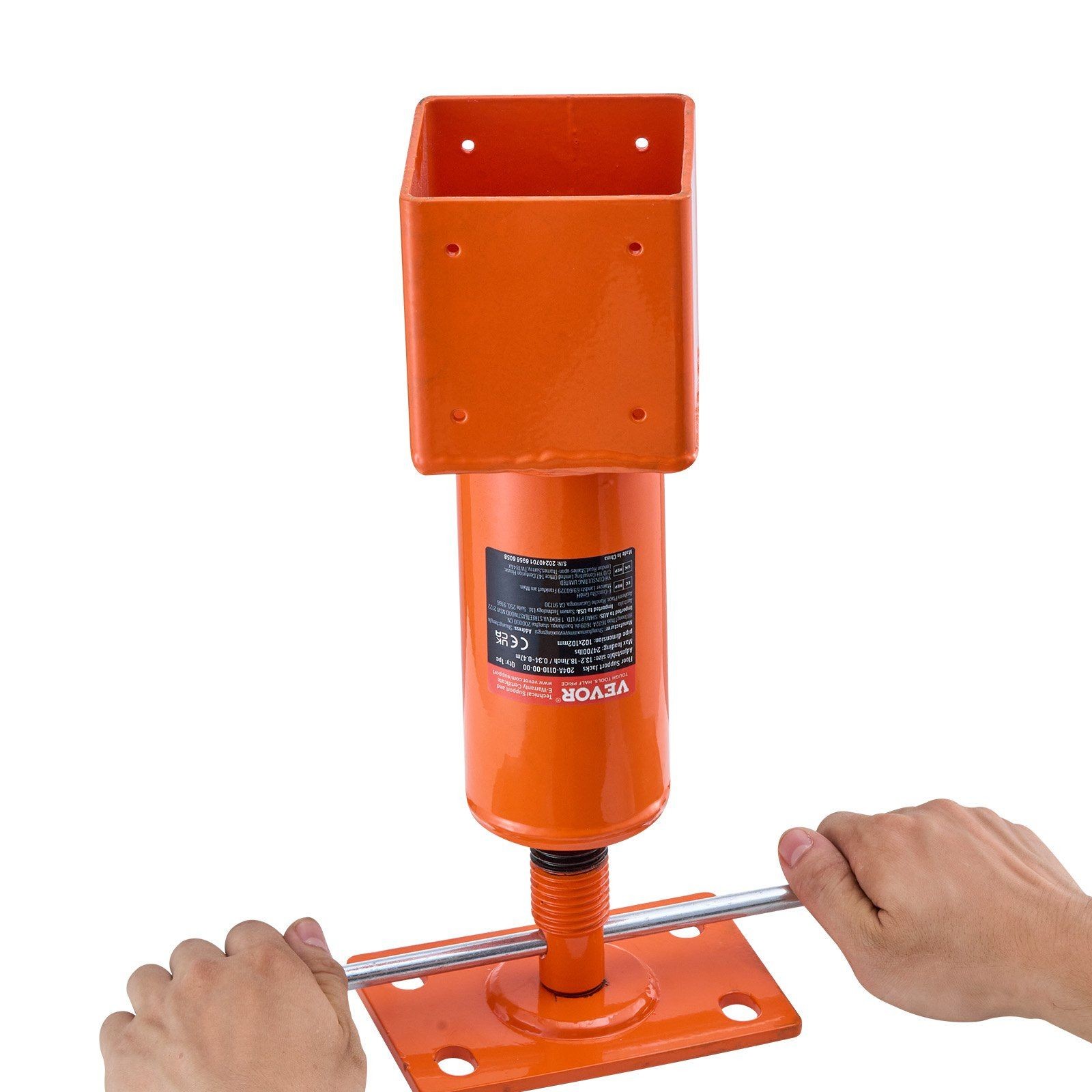 Adjustable 24700lb 4×4 Screw Jack 13.2-18.7in Height for Home Leveling