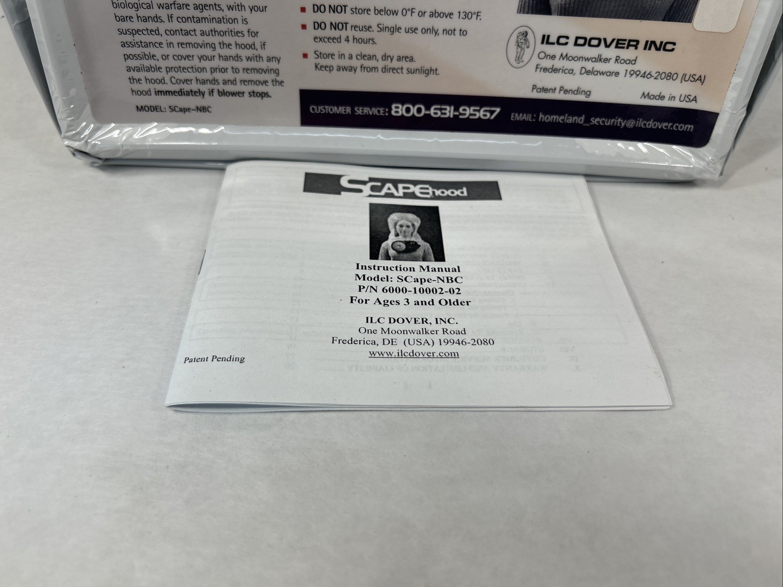 Scapehood SCape-NBC Disposable Protective Mask Hood New Chemical/ Bio/ Radiolog