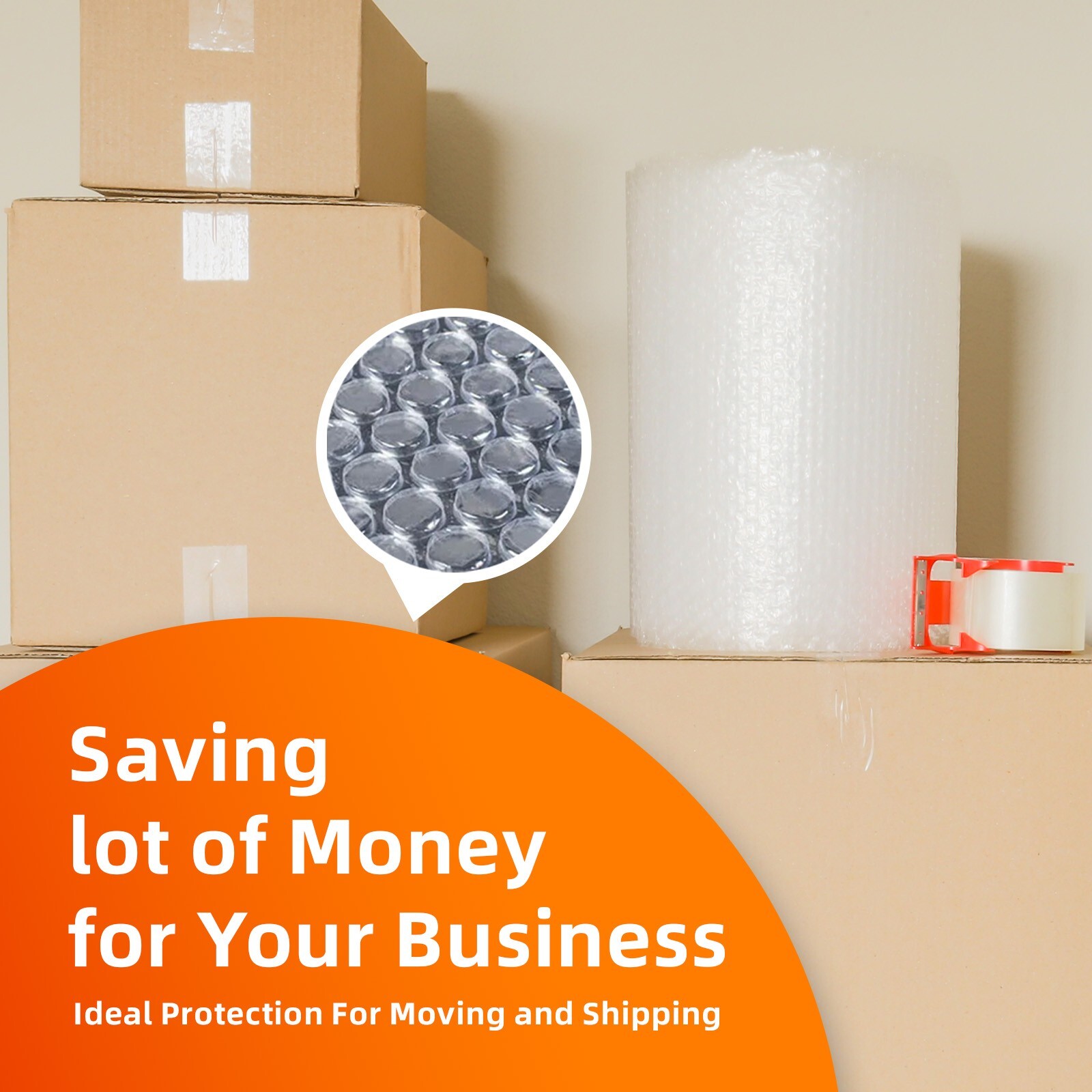 CoolPkg 2 Pack Bubble Cushioning Clear Wrap Rolls 12″ x 72 ft, Shipping, Moving