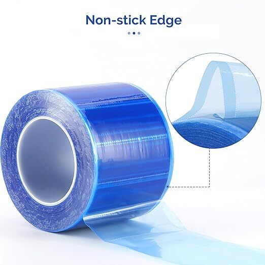JMU Dental Barrier Film Sleeves Plastic Protect Tape 1200 Sheets/Roll 4X6″