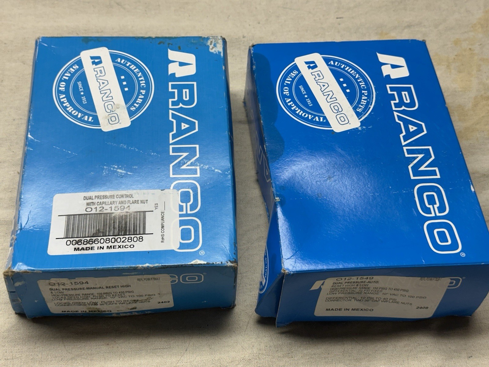 Ranco 012-1549 Dual Pressure Control-New