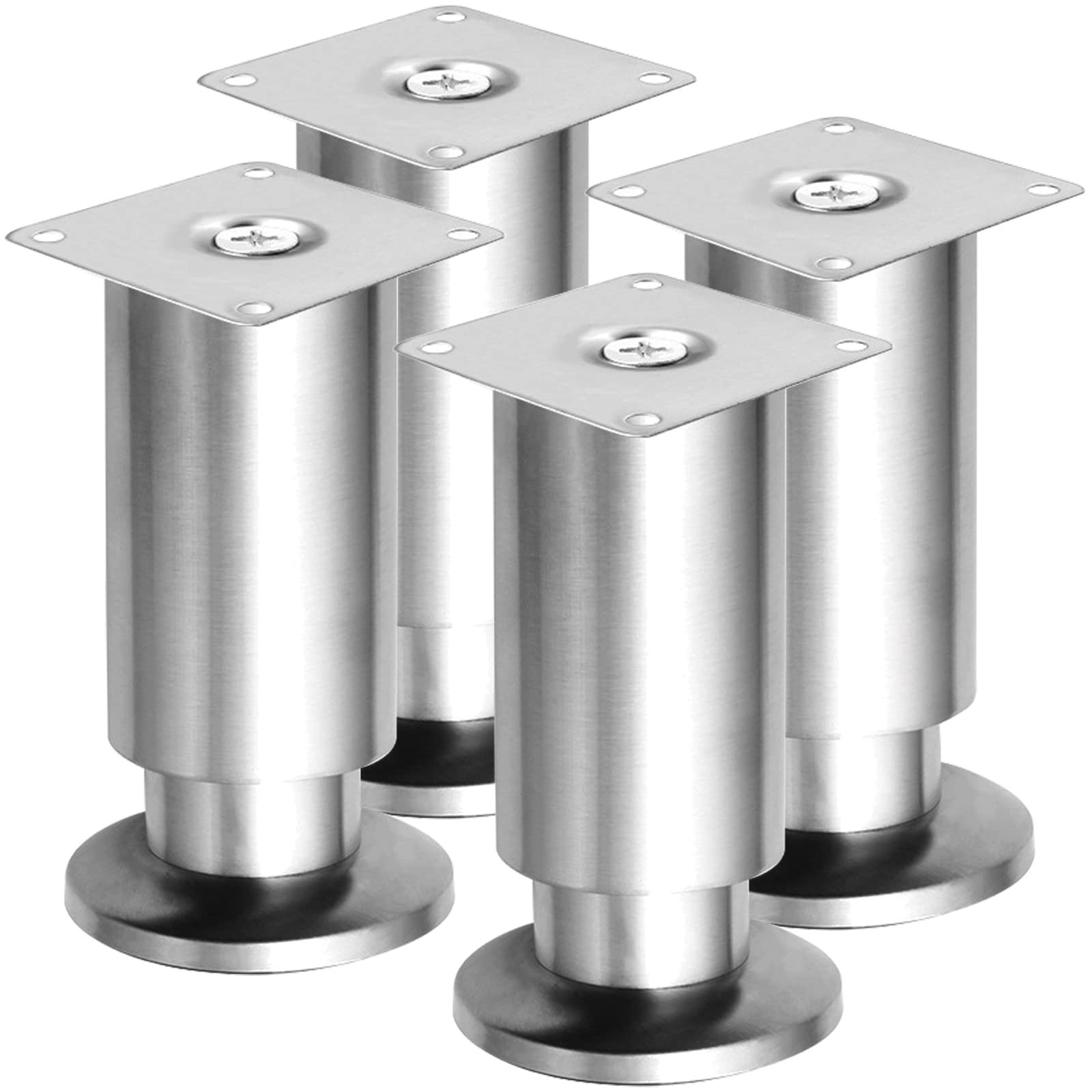 8 Inch Heavy Duty Mental Furniture Legs, 4 Pack 20 cm Stainless Steel Tapered…