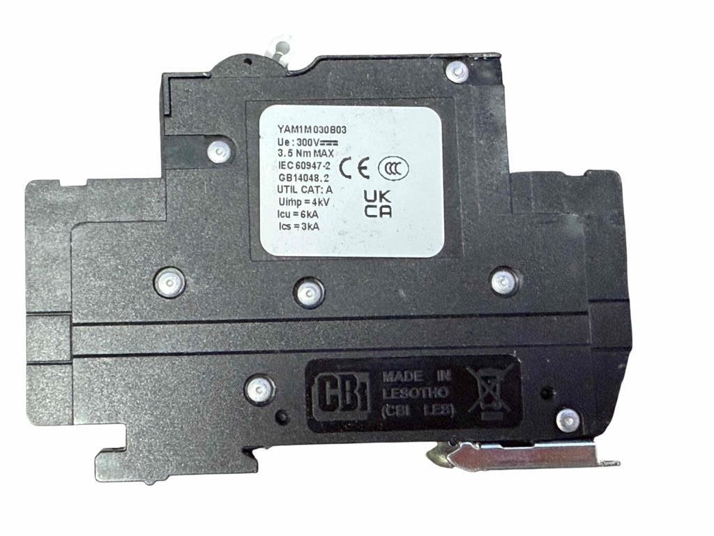 NEW CBI Circuit Breaker 30 Amp YAM1M030B03 DIN Rail Mount MNEPV30-300-1PP