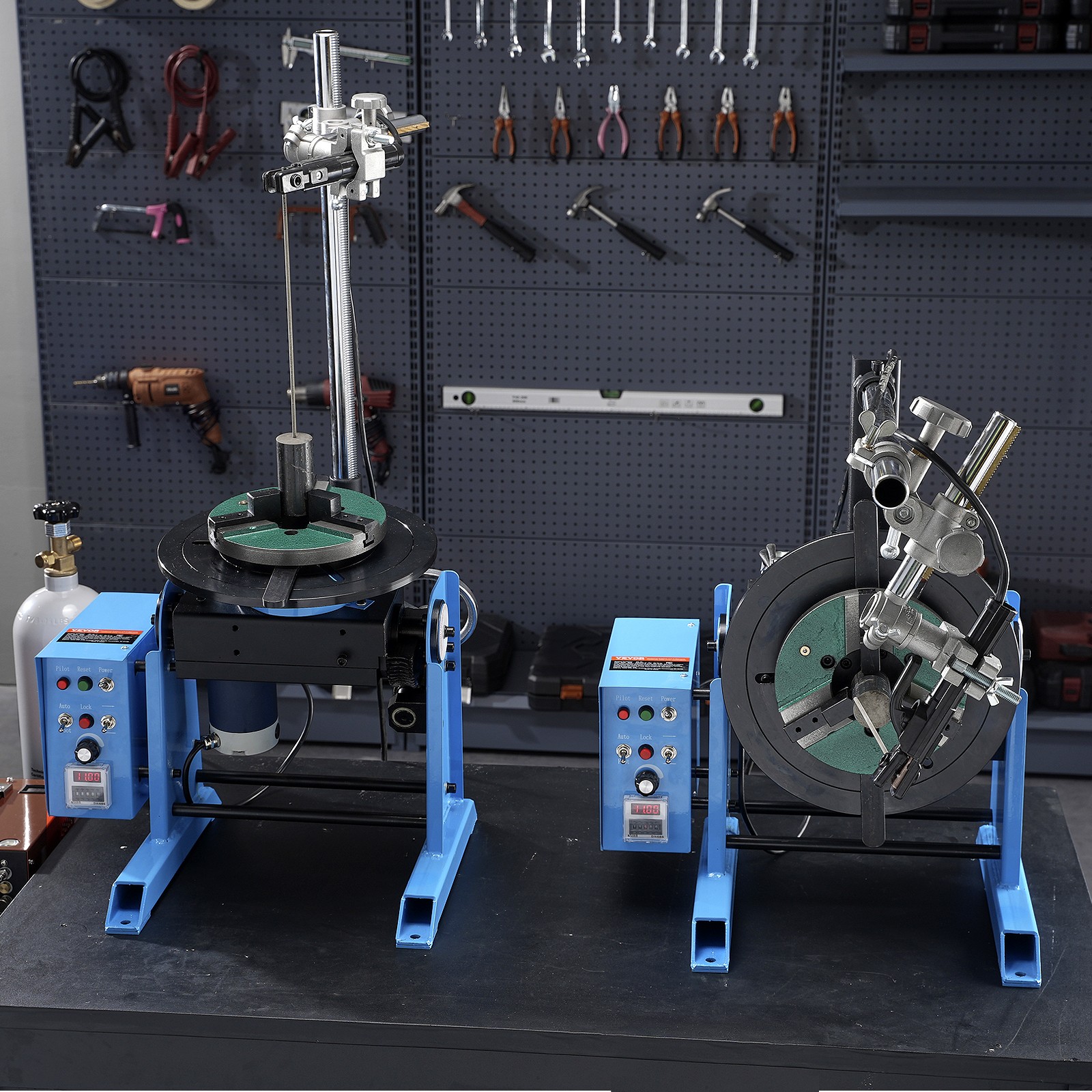 VEVOR 30KG Rotary Welding Positioner 0-90° Positioning Turntable Table 1-12RPM