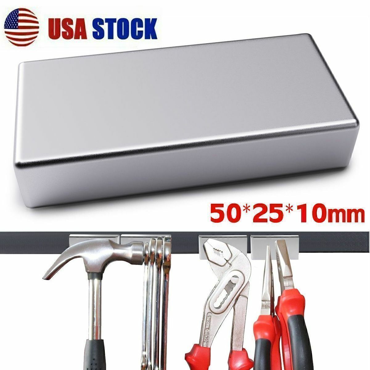 Max Magnets Super Strong N52 Neodymium Large Block Magnet 2″X1″X0.39″ Rare Earth