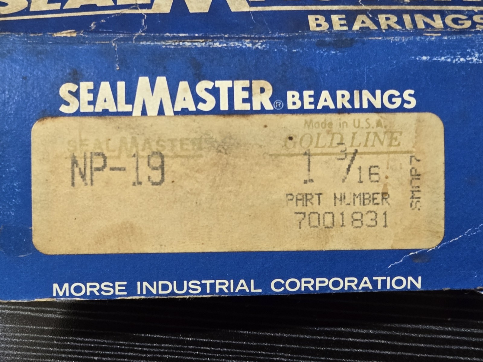 Sealmaster NP-19 Pillow Block Bearing 1-3/16″ Bore USA Made 7001831