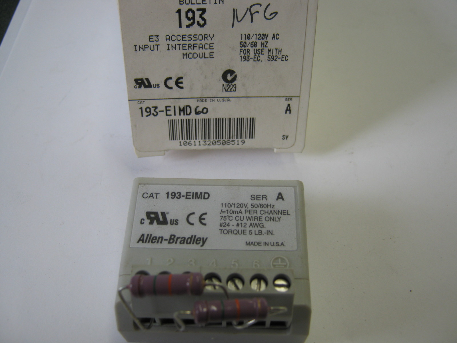 *LOT OF 2* ALLEN-BRADLEY 193-EIMD NFG INPUT INTERFACE MODULE