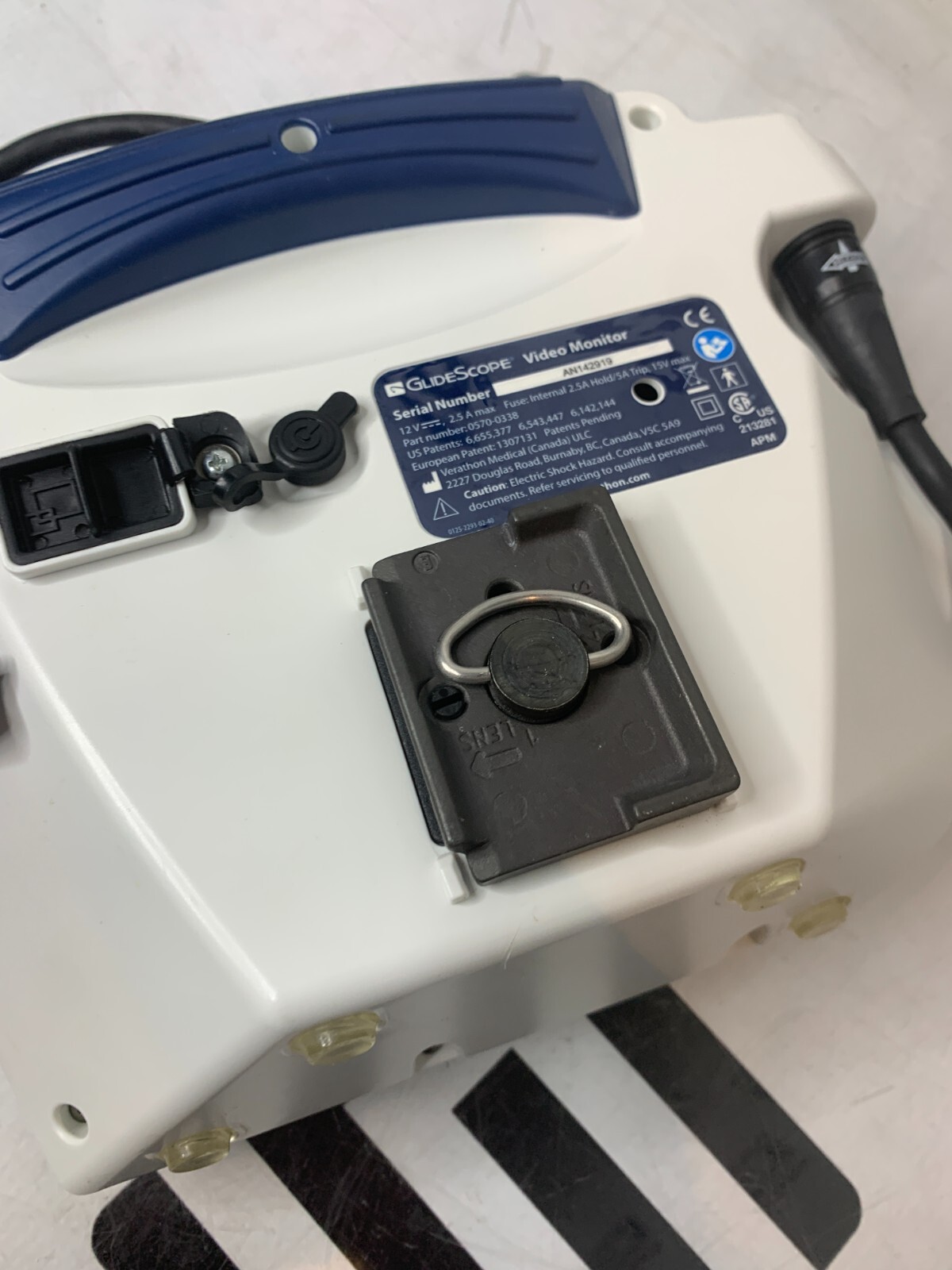 Verathon GlideScope 0570-0338 Monitor Video Laryngoscope 0570-0306 1-2 Baton Cam