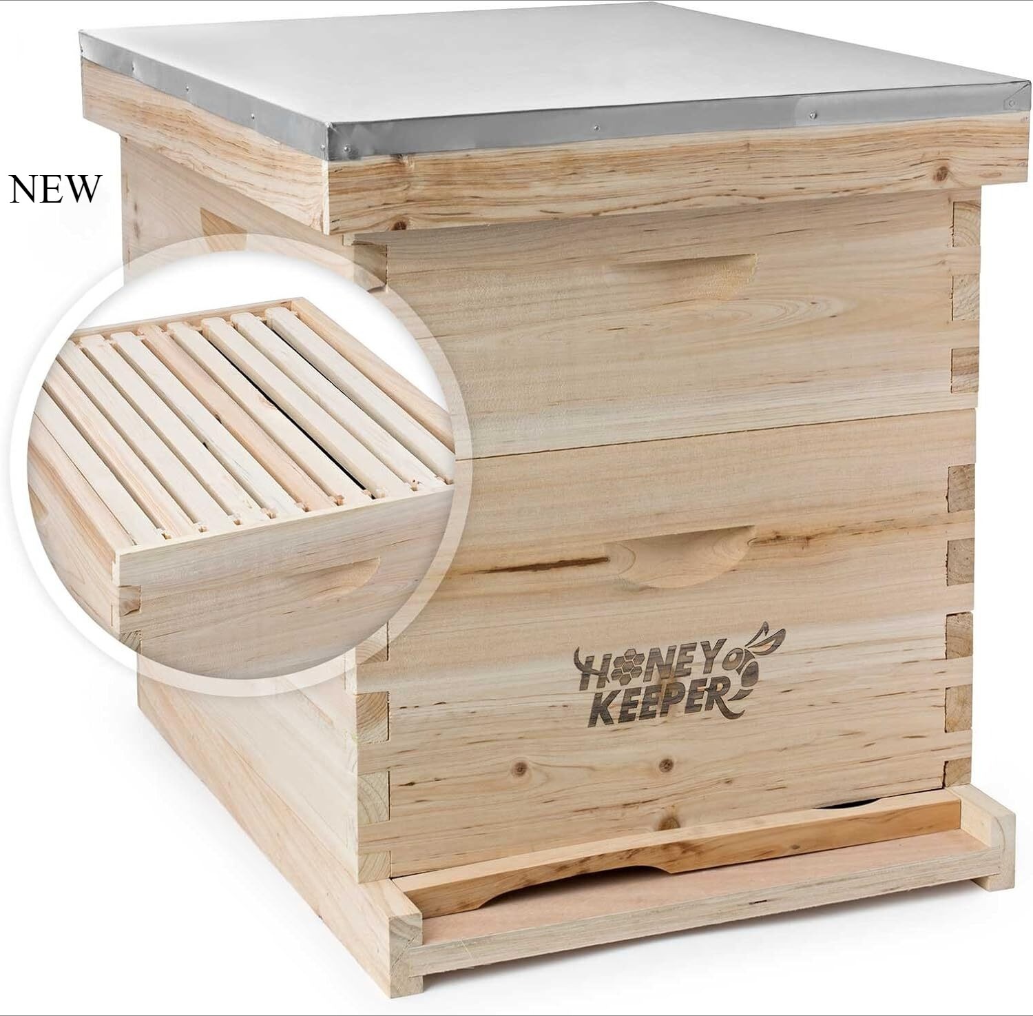 Honey Keeper Beehive 20 Frame Complete Box Kit, 10 Deep and 10 Medium