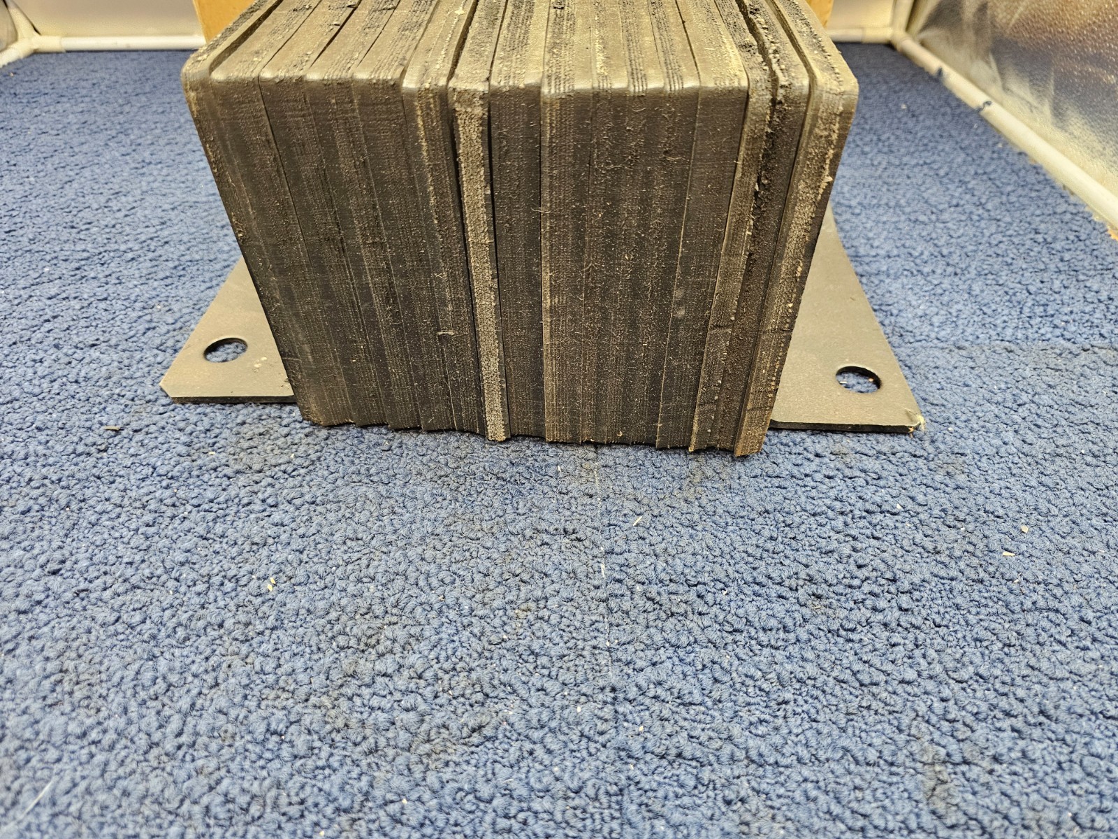 Dock Bumper Rectangular, 13 in L x 10 in W x 6 in H, Laminated Rubber 1110-1002