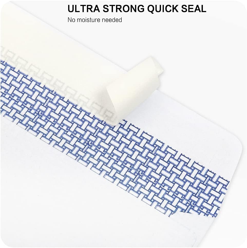 Self Seal Double Window Envelopes 4.125 x 9.5 Inches Ideal for Billing 500 Count
