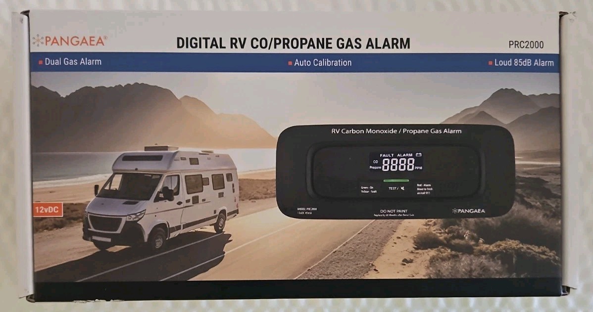 Pangaea PRC2000 Digital RV Carbon Monoxide Propane Gas Alarm 12V Flush Mount…