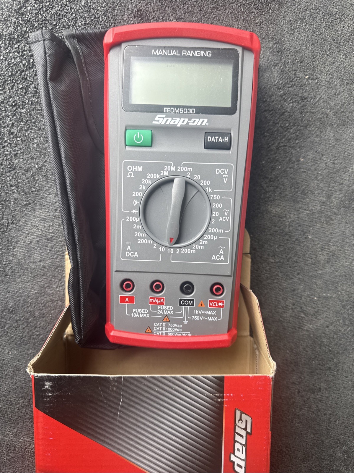 For Snap-on Tools EEDM503D Digital Multimeter CAT III 600V Manual Ranging Test