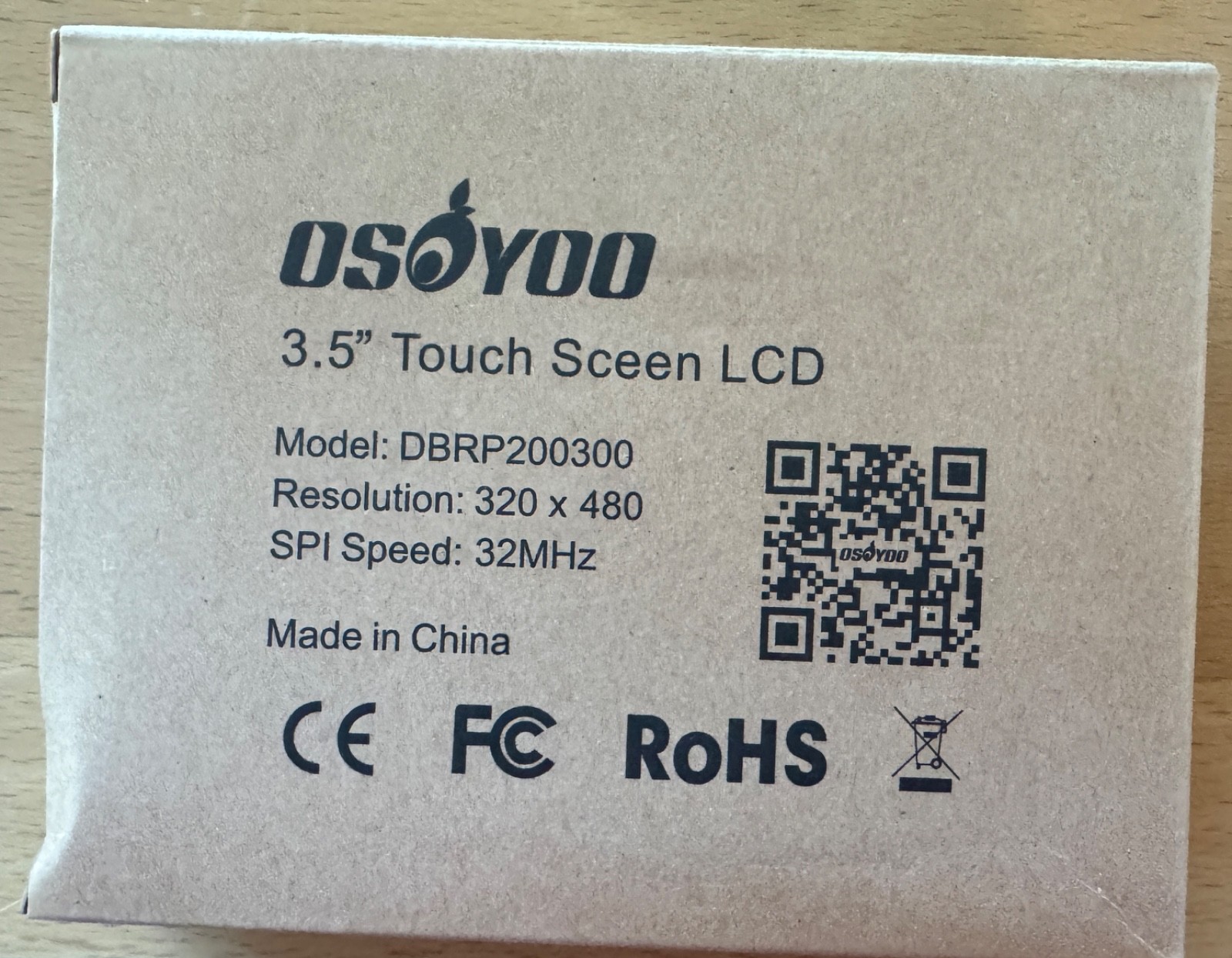 OSOYOO 3.5″ SPI TFT LCD Touch Screen Raspberry Pi 2 3 Model B GPIO 320×480 New