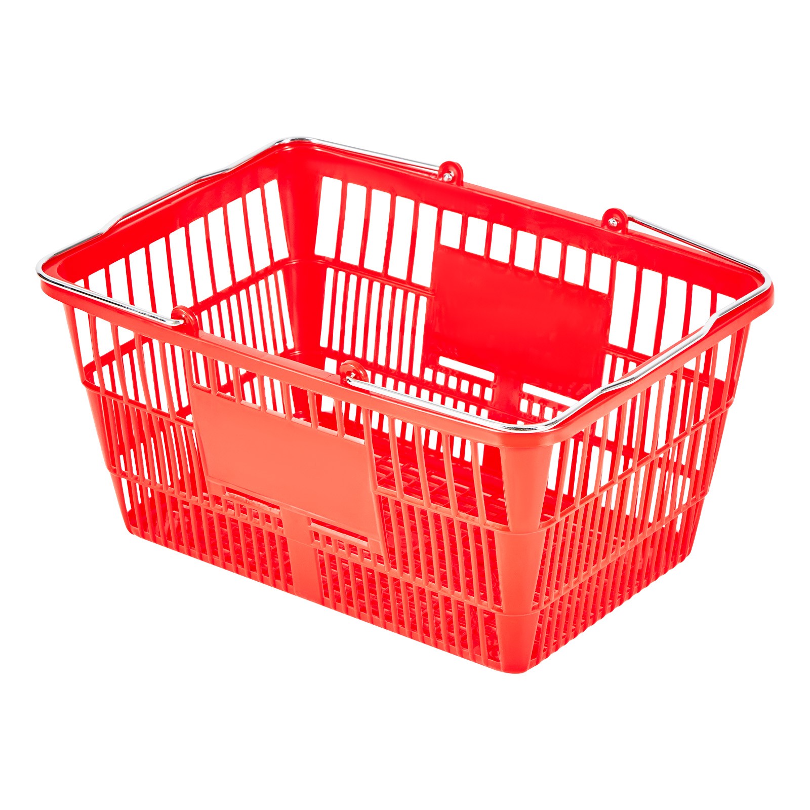 Uimoso 12 Stackable Plastic Shopping Baskets with Handles, Red for Grocery Use