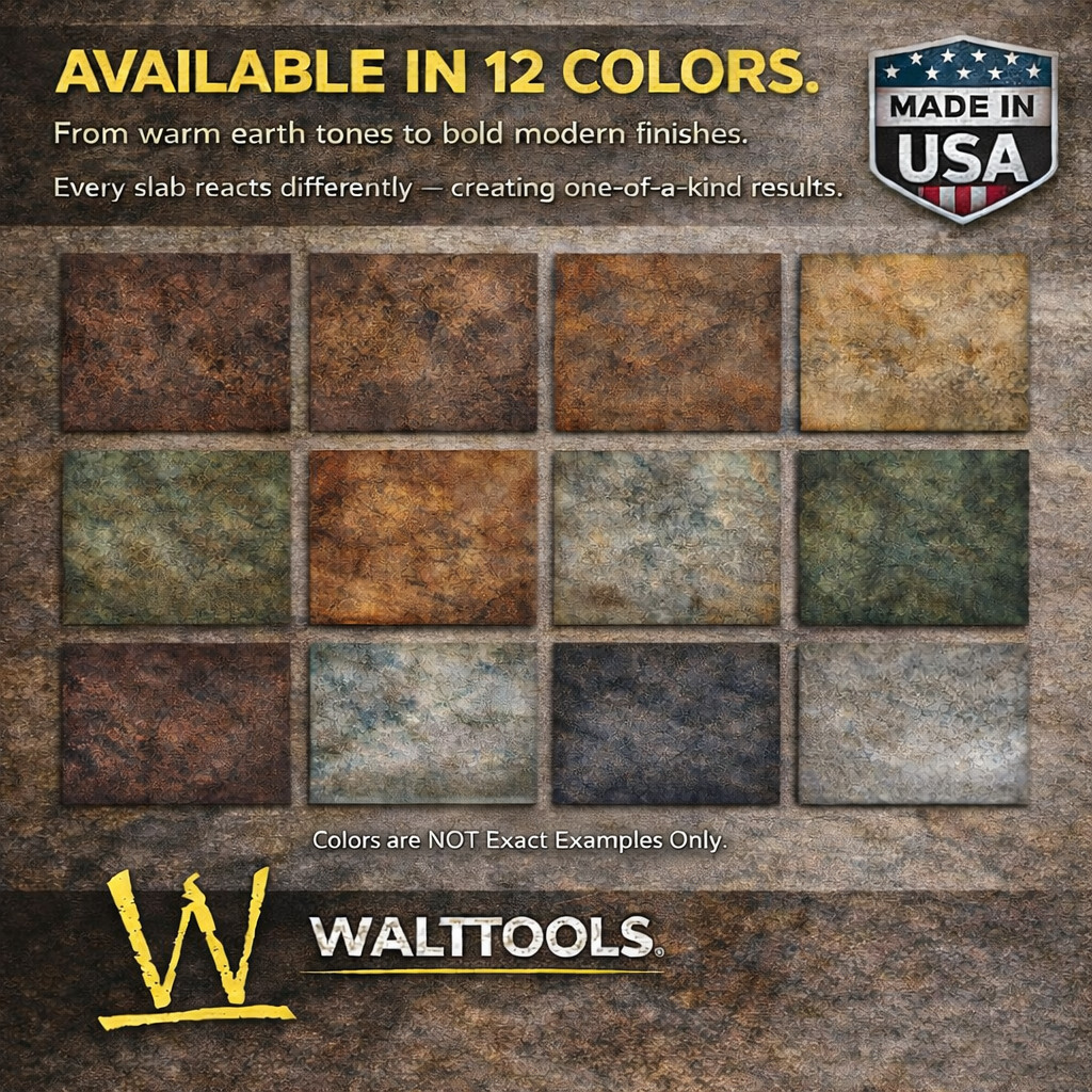 Walttools Re-Ax Reactive Concrete Stain 1 GAL (Antique Teal) 12 Colors Available