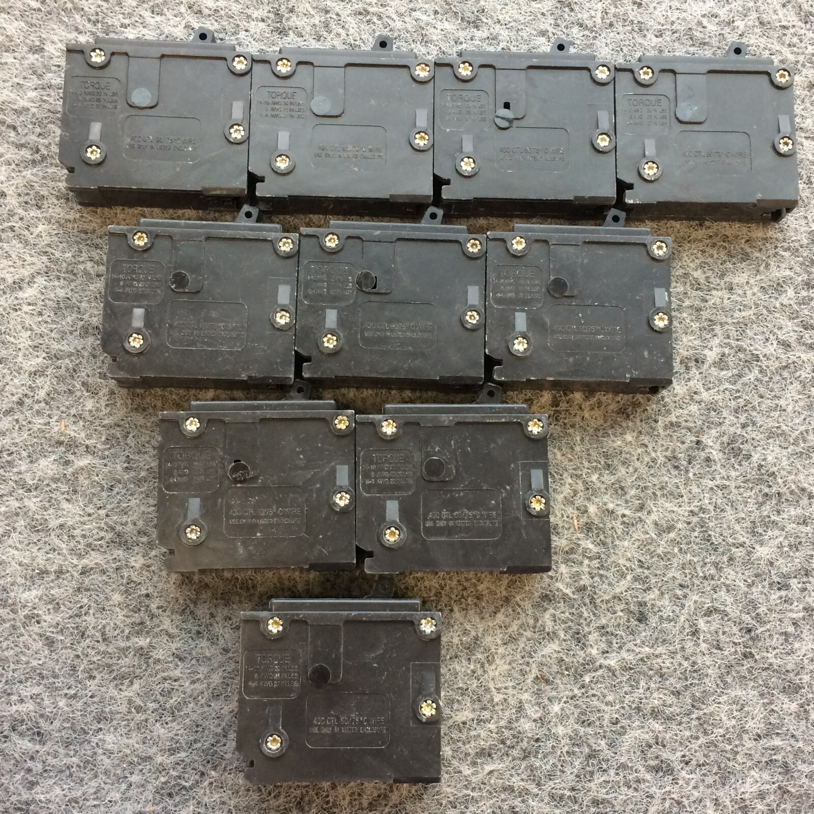 Lot of 10 Eaton Cutler-Hammer BR120 20 Amp 1-Pole Type BR Circuit Breaker 20A