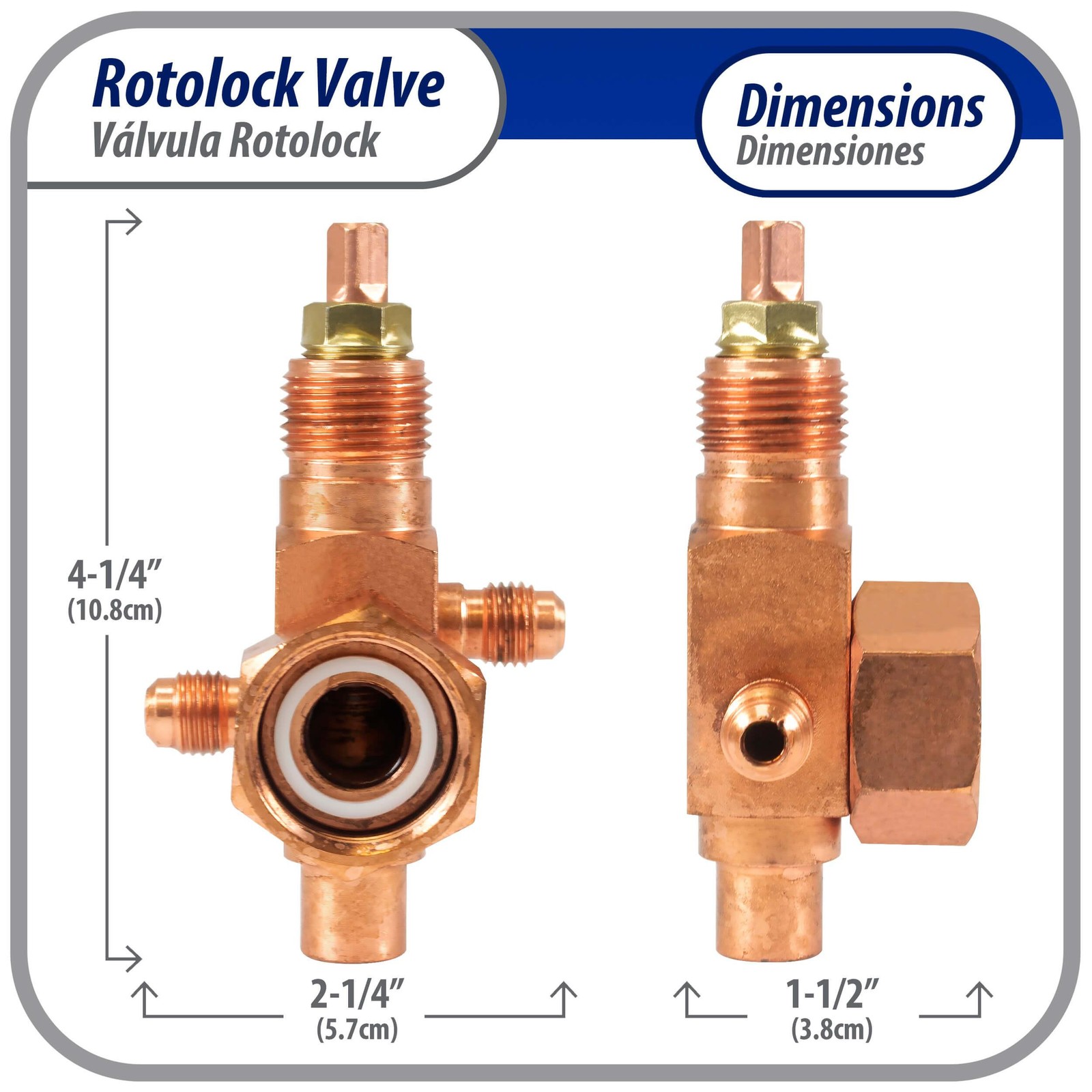 Appli Parts APRV-VA01 Rotolock Valve V01 1 in x 3/8 in ODF solder connection Uni