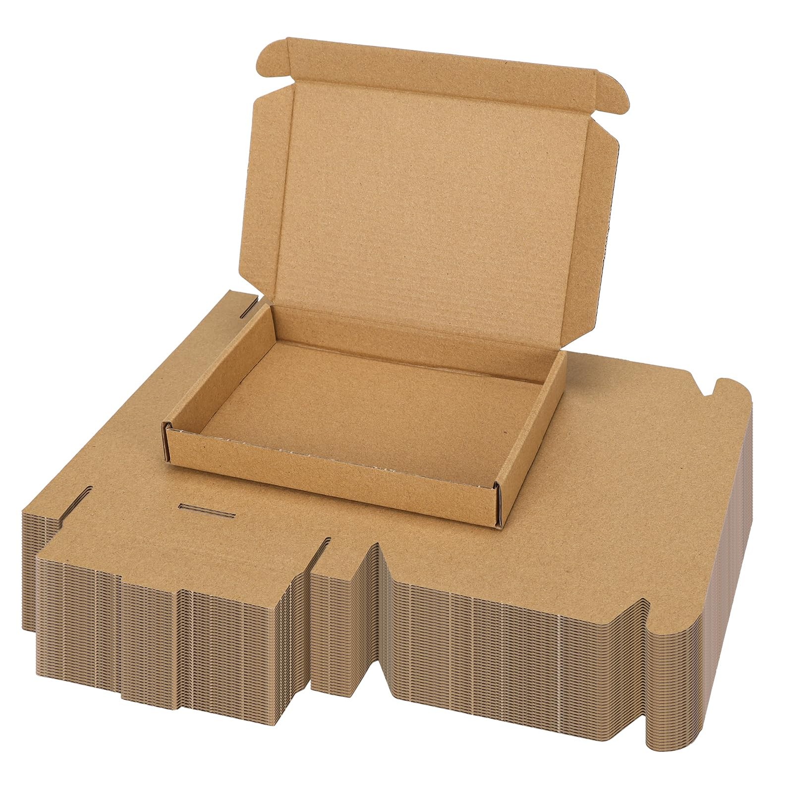 PHAREGE 7x5x1 Inch Shipping Boxes 40 Pack Brown, Tab Lock inch, Brown