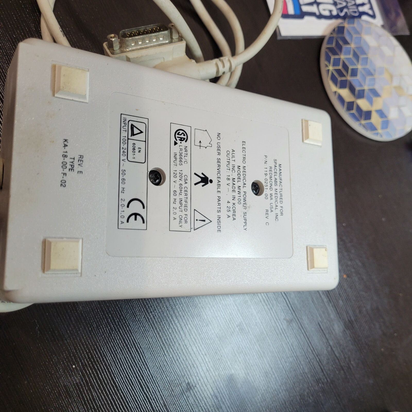 Spacelabs MW100 119-0251-00 Power Supply With Brackets SALE $69