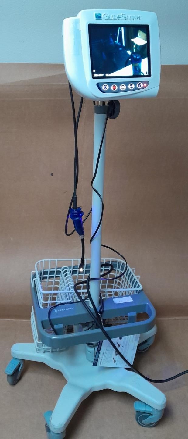 GLIDESCOPE 0570-0338 VIDEO MONITOR WITH 0570-0307 BATON AND STAND !