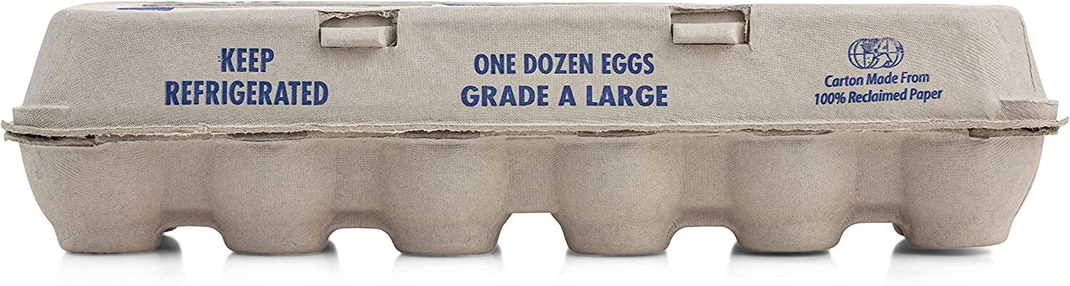 MT Products Printed Natural Pulp Paper Egg Cartons Hold Eggs 12 Count -15 Pieces