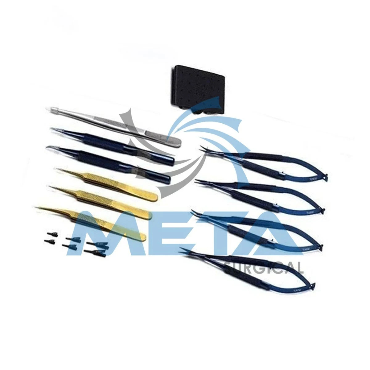 Hand surgery basic set of micro surgical instruments with case