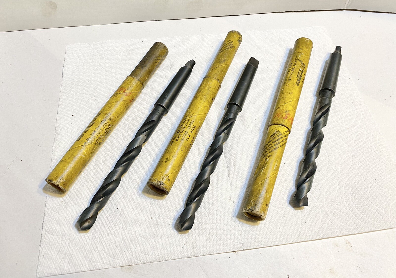 14.50 mm Morse Cutting Tools #2 MT Shank HSS Drill Bits (lot Of 3)