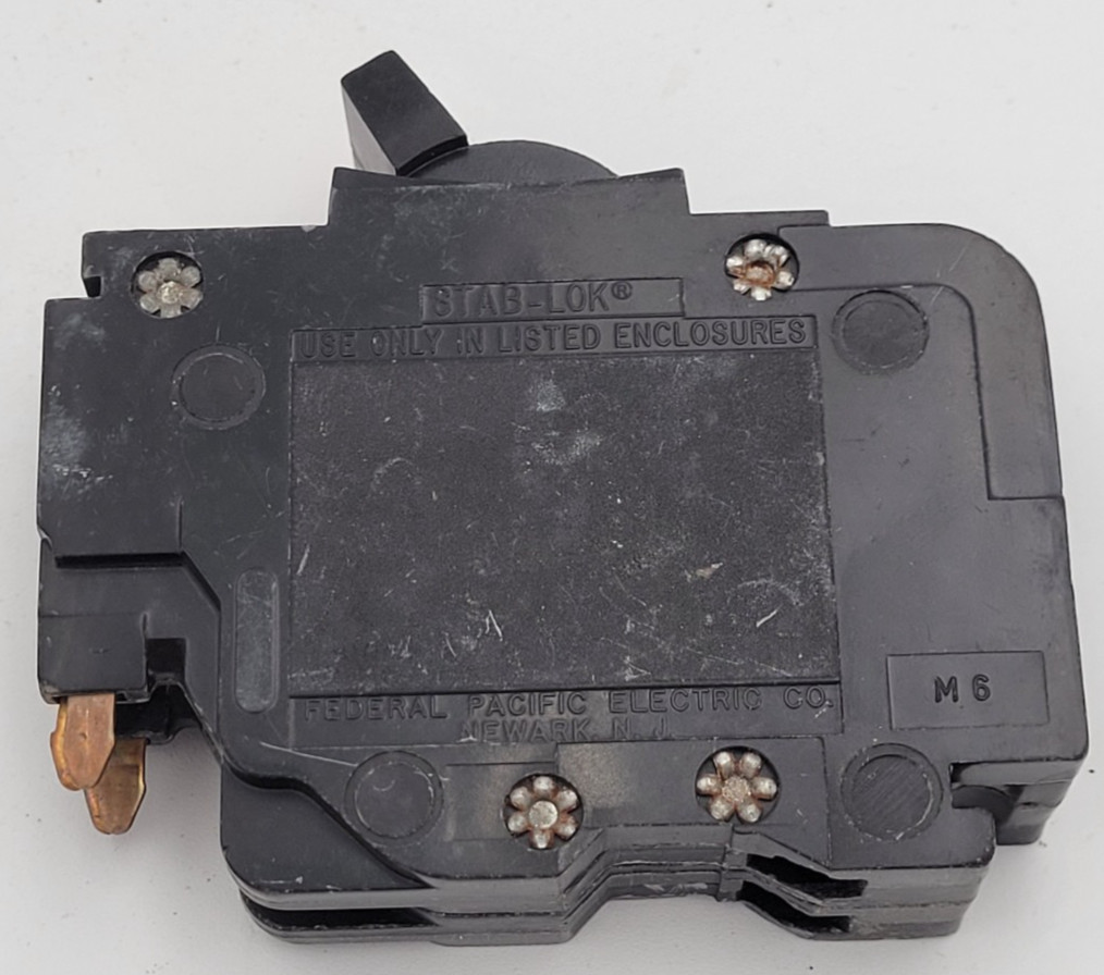 FPE NC0250 50 A 2-Pole Stab-Lok 120/240V Federal Pacific Circuit Breaker USED