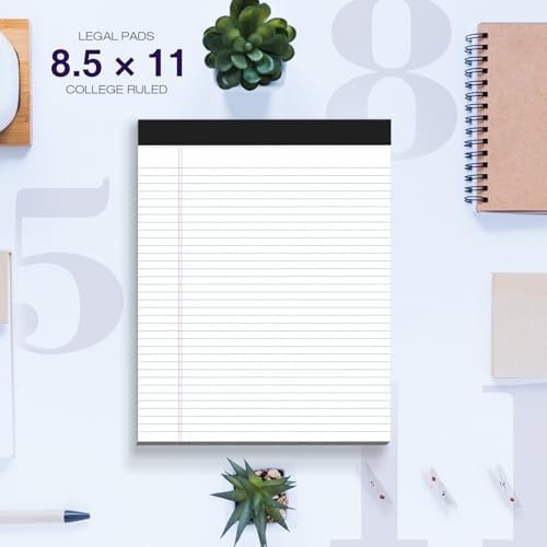 6 Pack Legal Pads 8.5 x 11 College Ruled 300 Sheets Note Pads 8.5 x 11 Notepa…