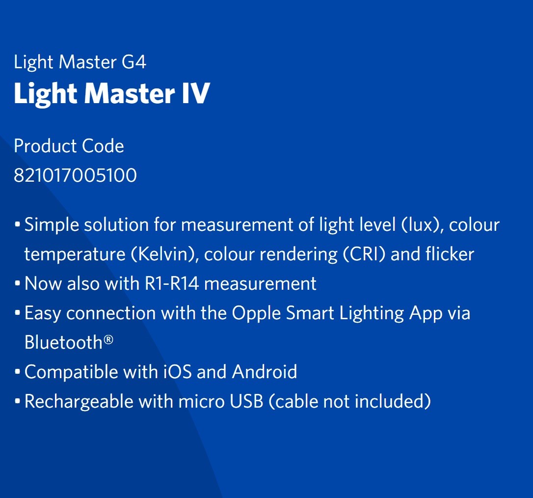 OPPLE Light Master 4 Digital Light Meter Light Lux Meter Illuminometer Motion Se