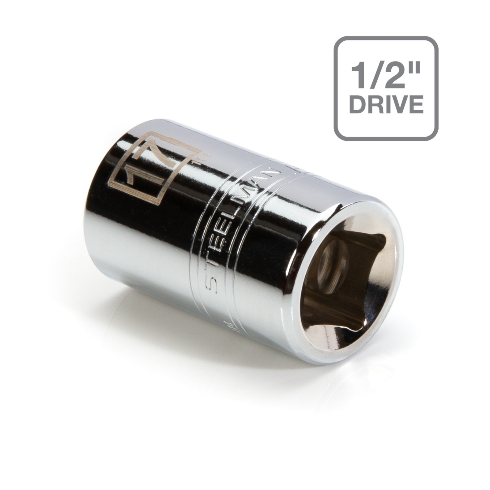 STEELMAN PRO 1/2-Inch Drive x 17mm Shallow 6-Point Metric Socket, 78314